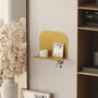 Hanah Home Estantería de Pared de Metal Dorado